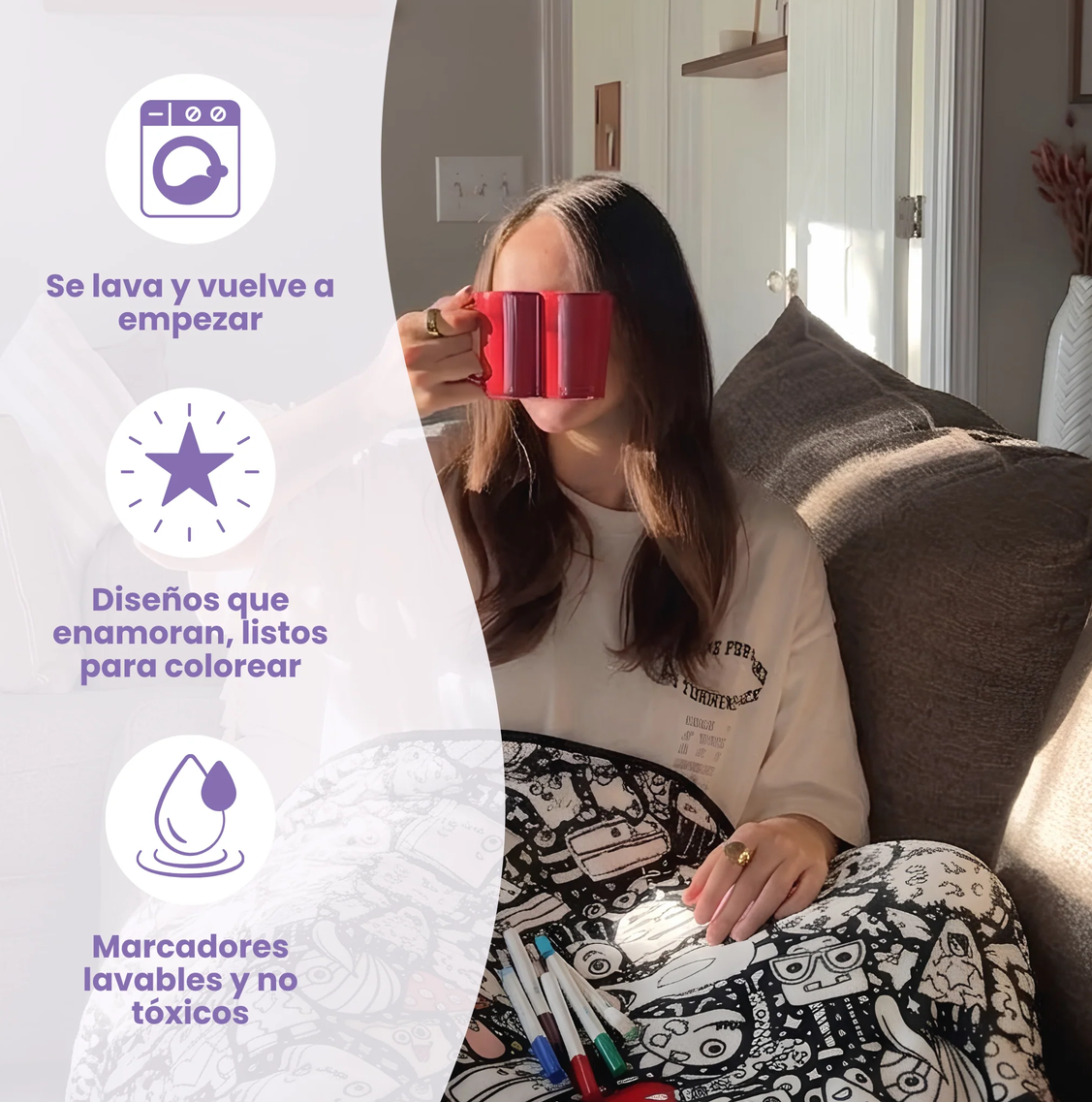 Kolora: se lava y vuelve a empezar, diseños que enamoran, marcadores lavables y no tóxicos