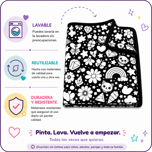 Manta Kolora: lavable, reutilizable y duradera